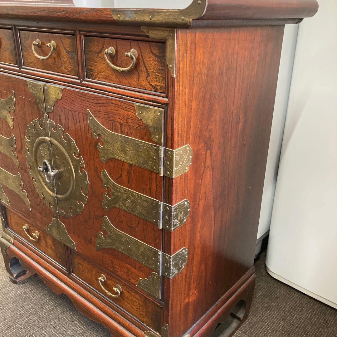 レトロ 李朝家具 李朝 バンダジ 箪笥 キャビネット