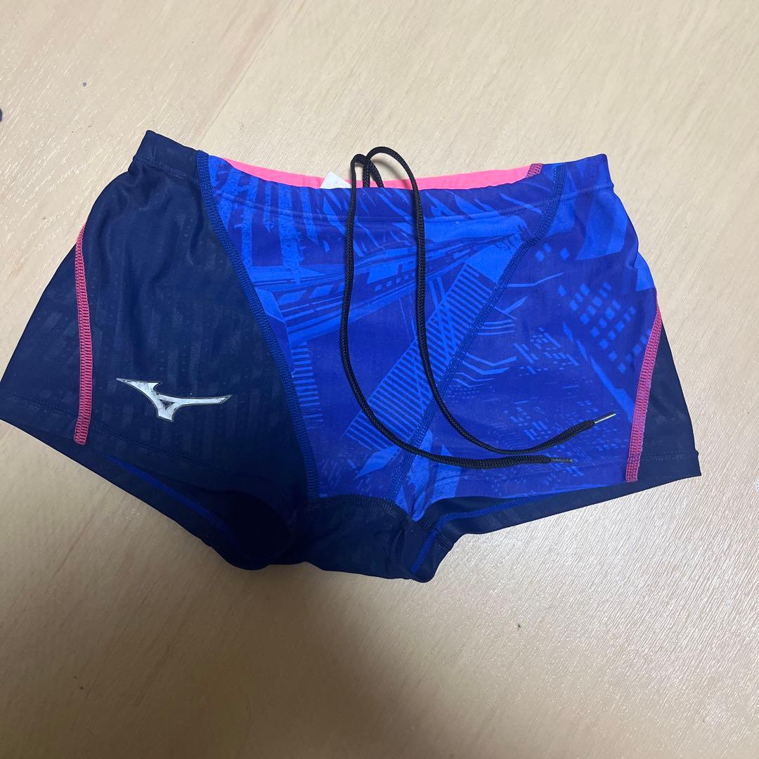 Mizuno 競泳水着 青/ピンク グラフィックデザイン