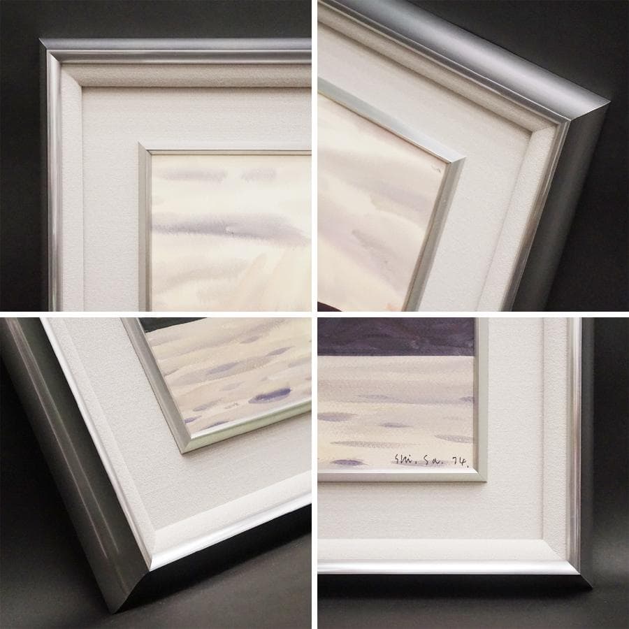 作者不詳 日本画 水彩画 風景画 絵画 肉筆 額装 美術品