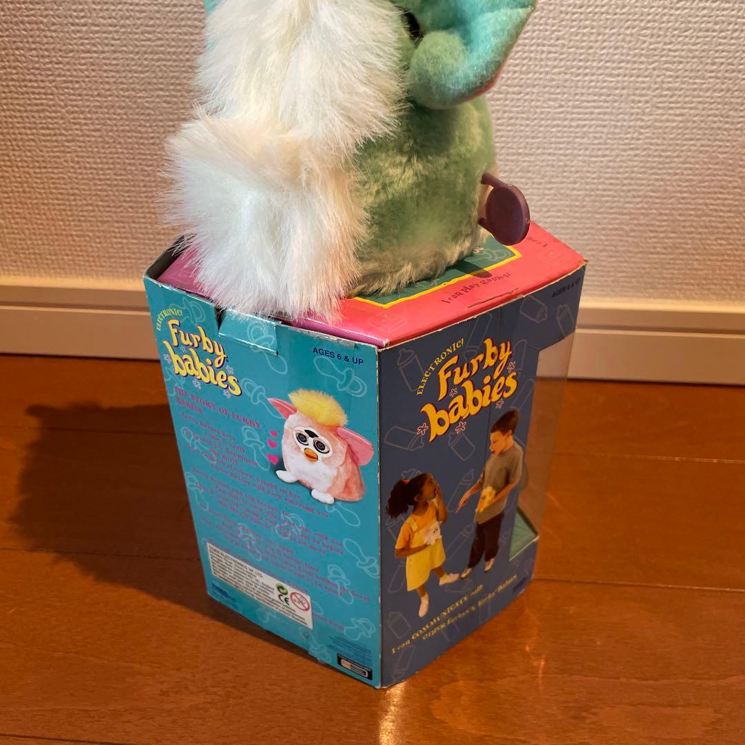 超希少　英語版　ファービーベイビー　水色　動作確認済