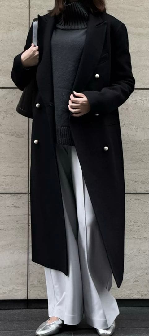 未使用品✨マディソンブルー パールボタン ダブルチェスターコート ブラック XS