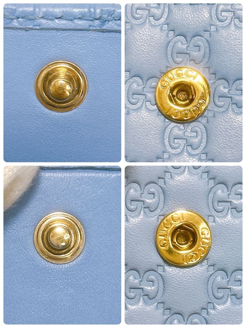 極美品✨レアカラー✨GUCCI グッチ 二つ折り財布 マイクロシマ GG レザー