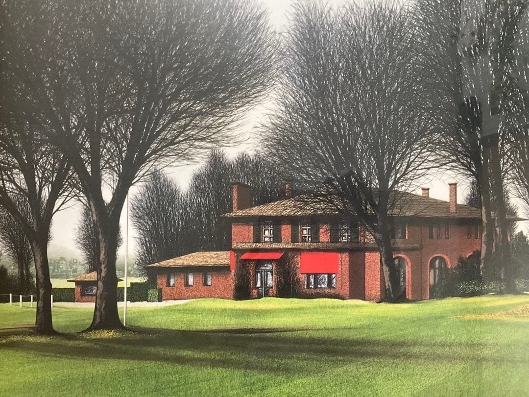 絵画、額縁、ジャック・デペルト、シャンタコゴルフクラブ、フランス、複製画、