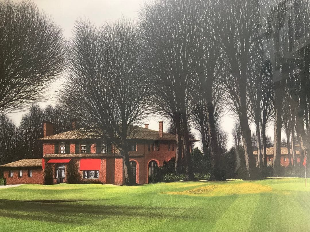 絵画、額縁、ジャック・デペルト、シャンタコゴルフクラブ、フランス、複製画、