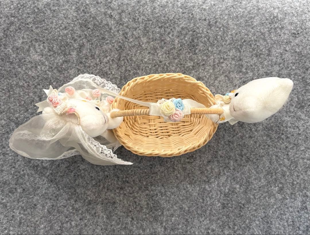 ハローキティ ディアダニエル ウエディング マスコット ぬいぐるみ バスケット