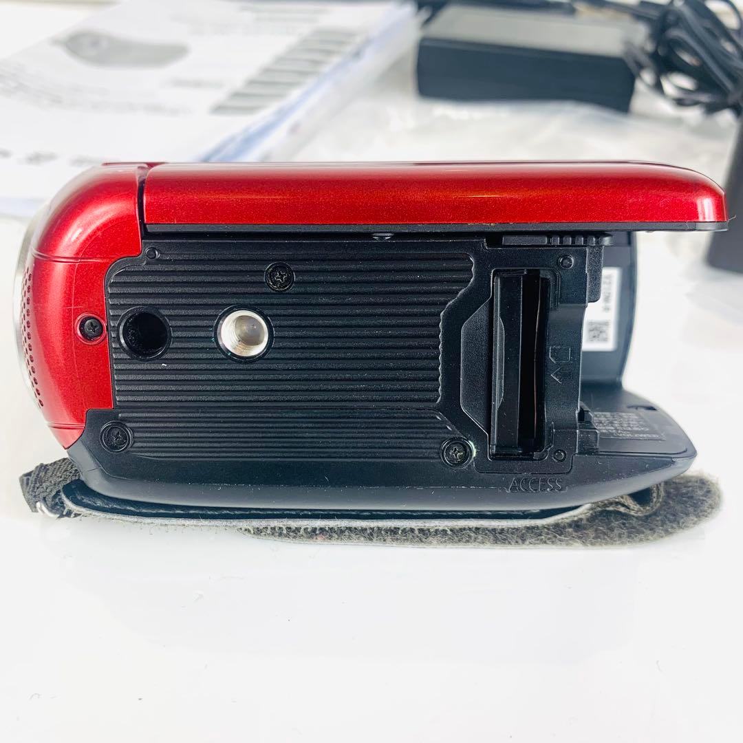 Panasonic HC-V210M レッド ビデオカメラ 本体｜バッテリー2個