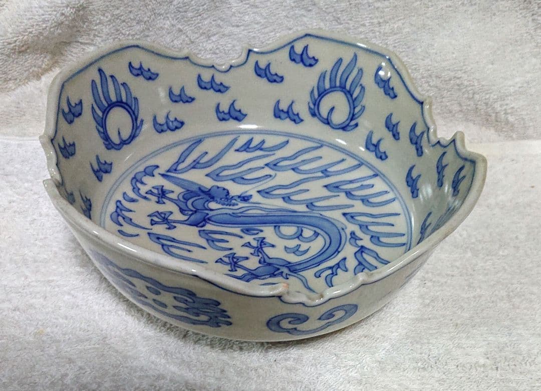 古伊万里鉢波状陶器鉢A423