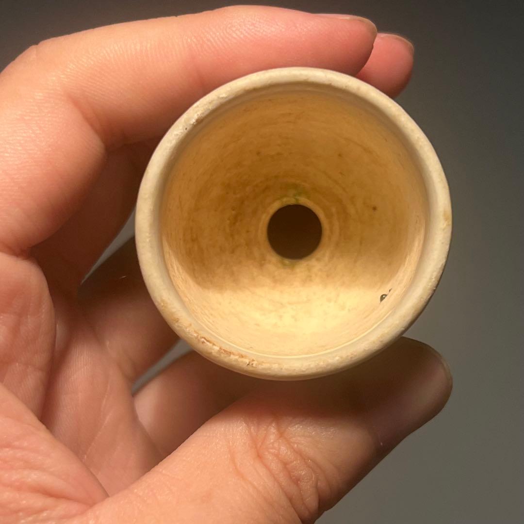 752.堂下豊生 漢詩丸鉢 豆鉢 盆栽鉢 植木鉢 4.1*4.3cm