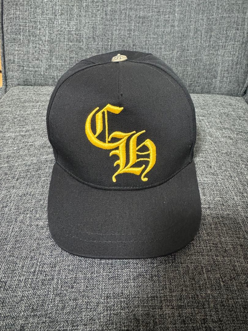 Chrome Hearts CHロゴ ベースボールキャップ ブラック×ゴールド