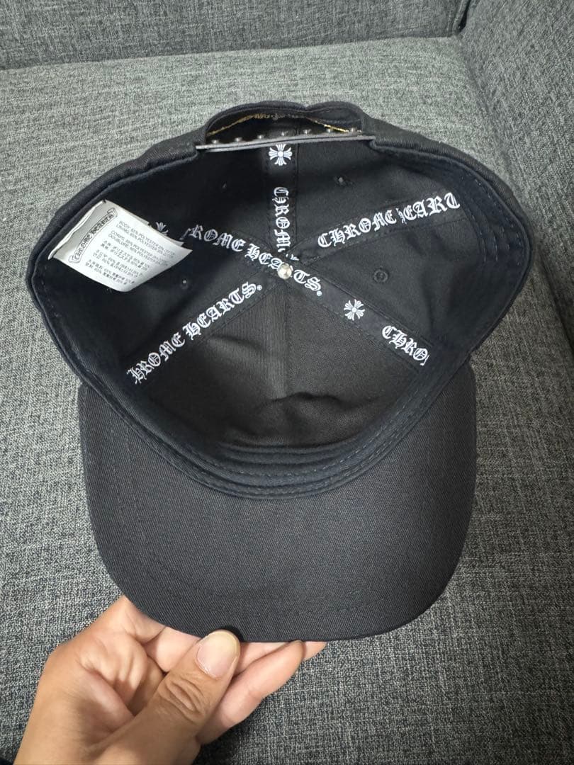 Chrome Hearts CHロゴ ベースボールキャップ ブラック×ゴールド