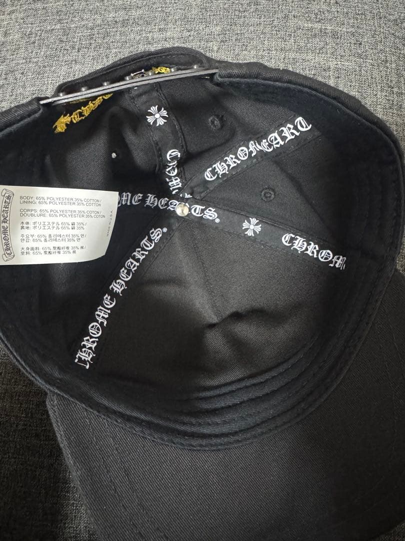 Chrome Hearts CHロゴ ベースボールキャップ ブラック×ゴールド