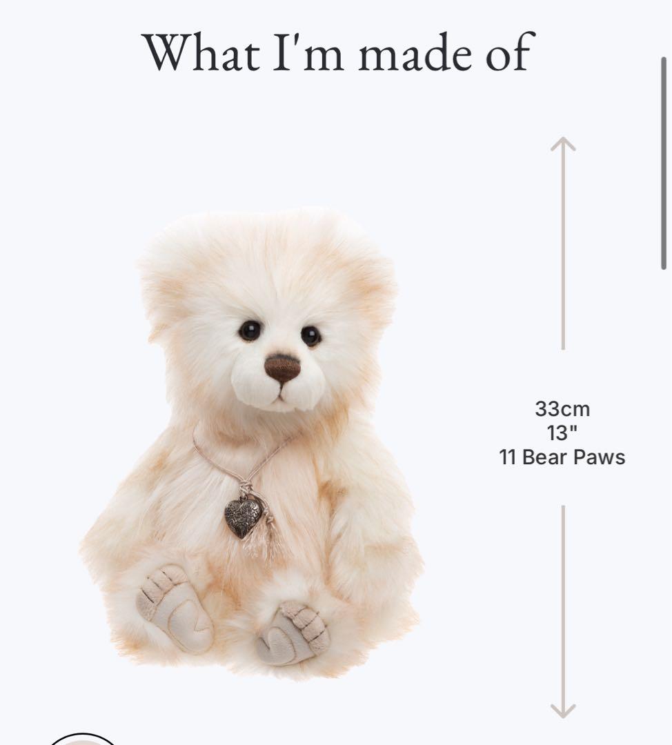 Charlie bears ぬいぐるみANNIVERSARY WILLAMENA