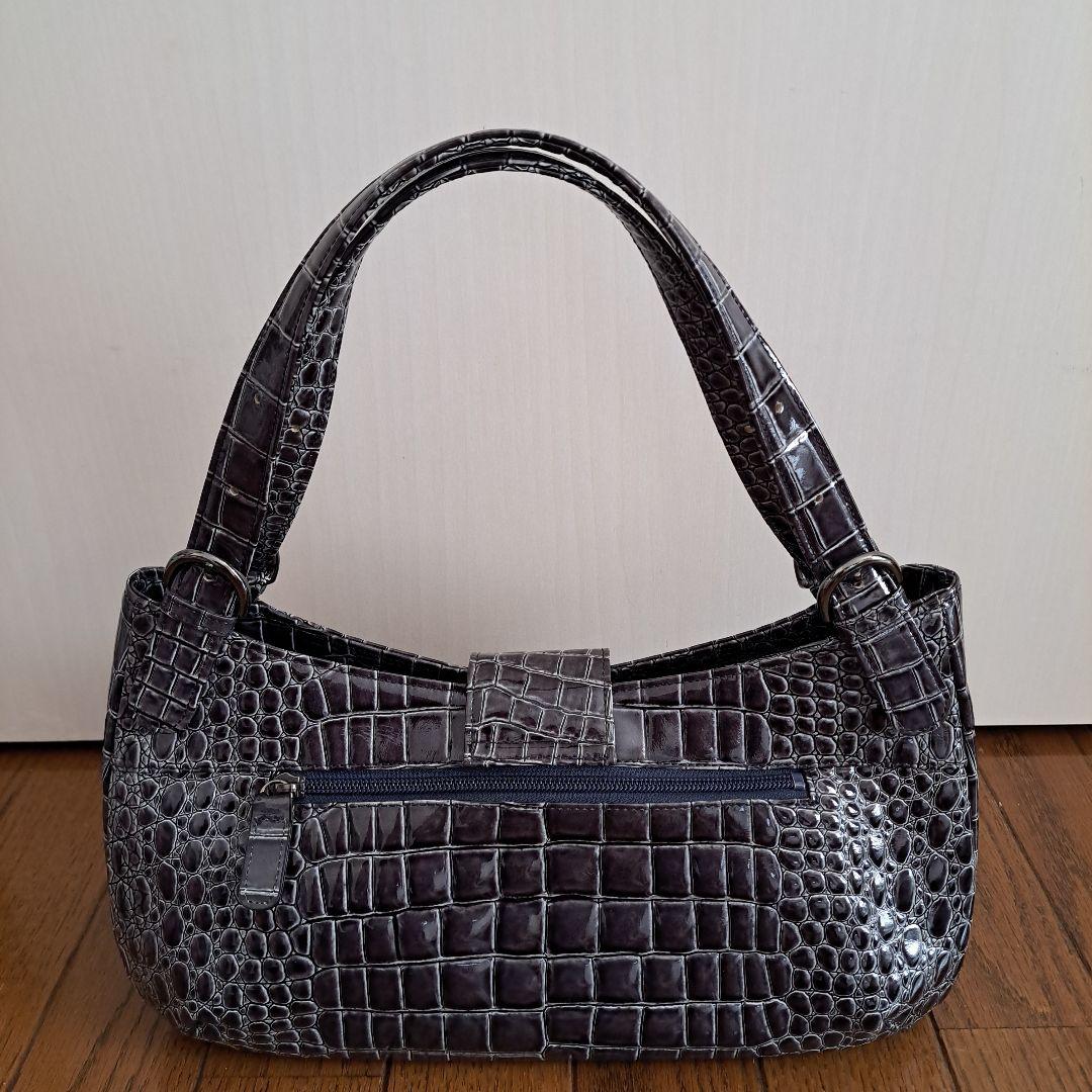 Takano鎌倉高野 レイクバッグ エナメル ブルーグレー