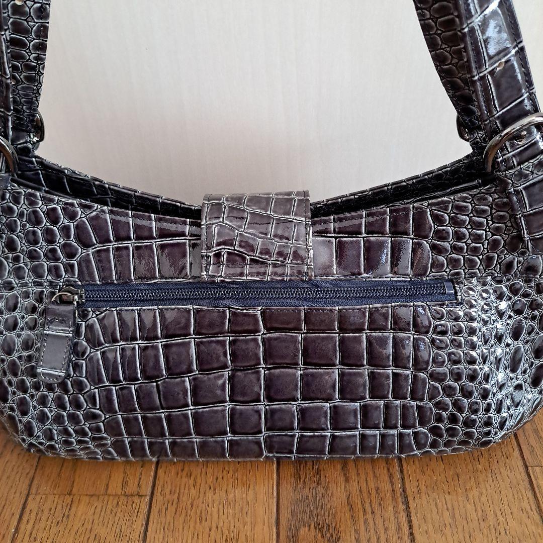 Takano鎌倉高野 レイクバッグ エナメル ブルーグレー