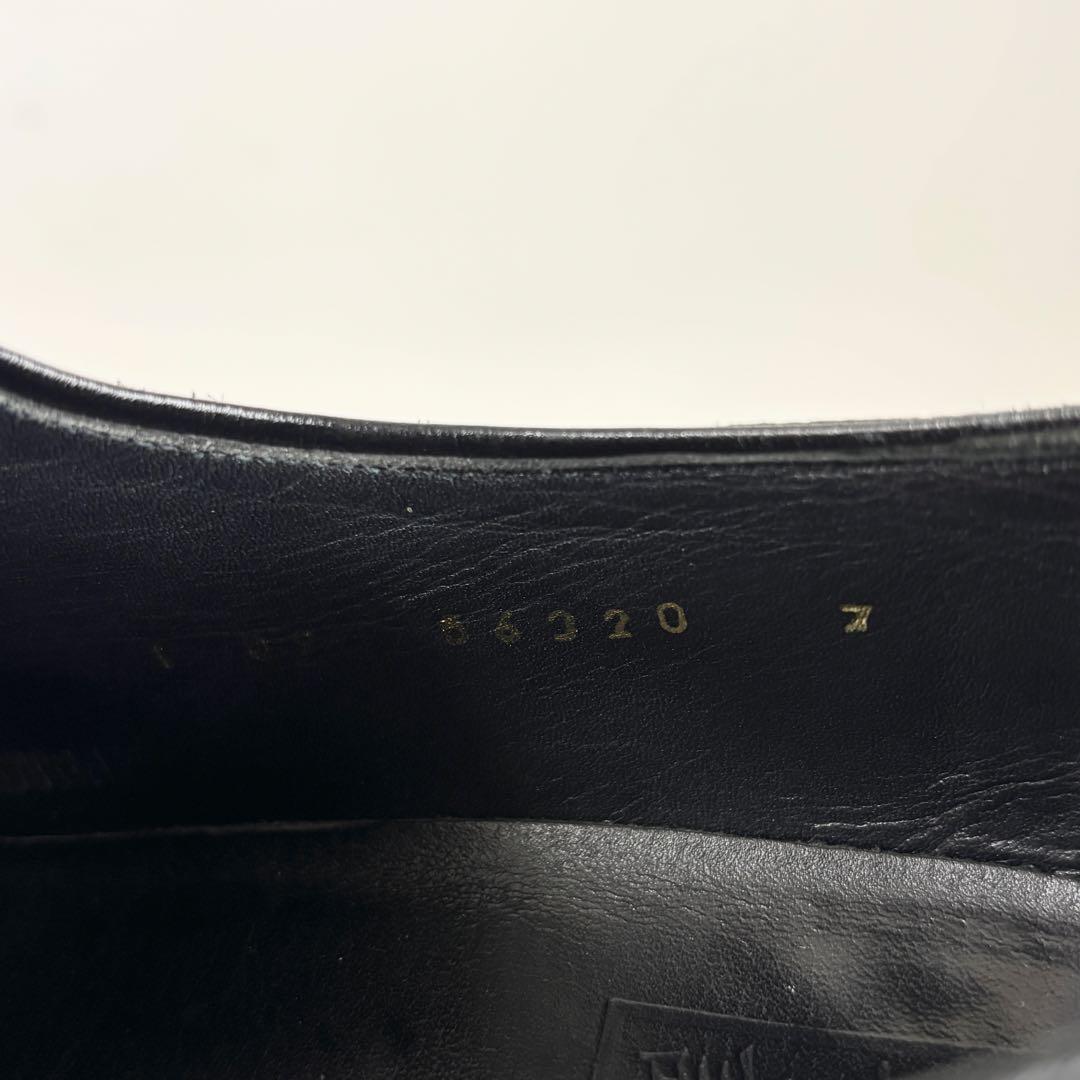 浅草靴誂 7 25.0 ホールカット ドレスシューズ 革靴 日本製 ブラック