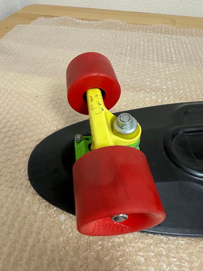 早い者勝ち ペニースケートボード ブラック ラスタカラー 27inch