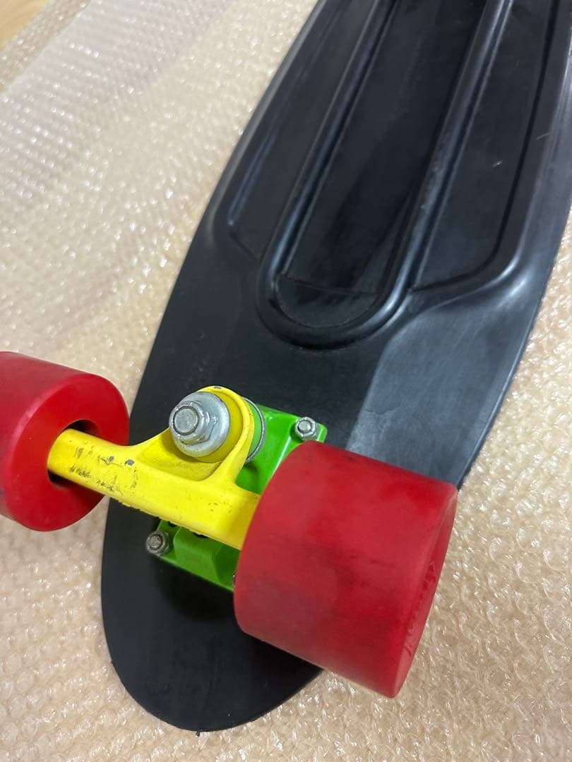 早い者勝ち ペニースケートボード ブラック ラスタカラー 27inch