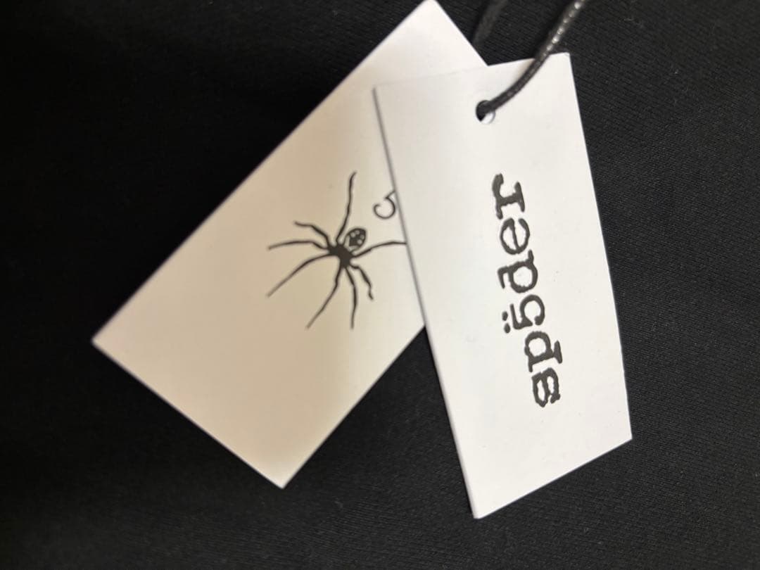 sp5der ブラック パーカー sサイズ