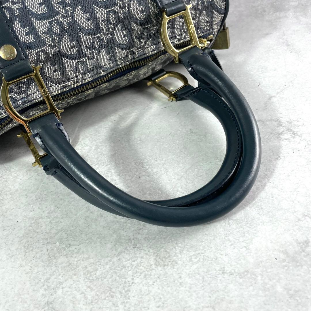入手困難✨ クリスチャンディオール トロッター柄 ミニボストンバッグ ネイビー
