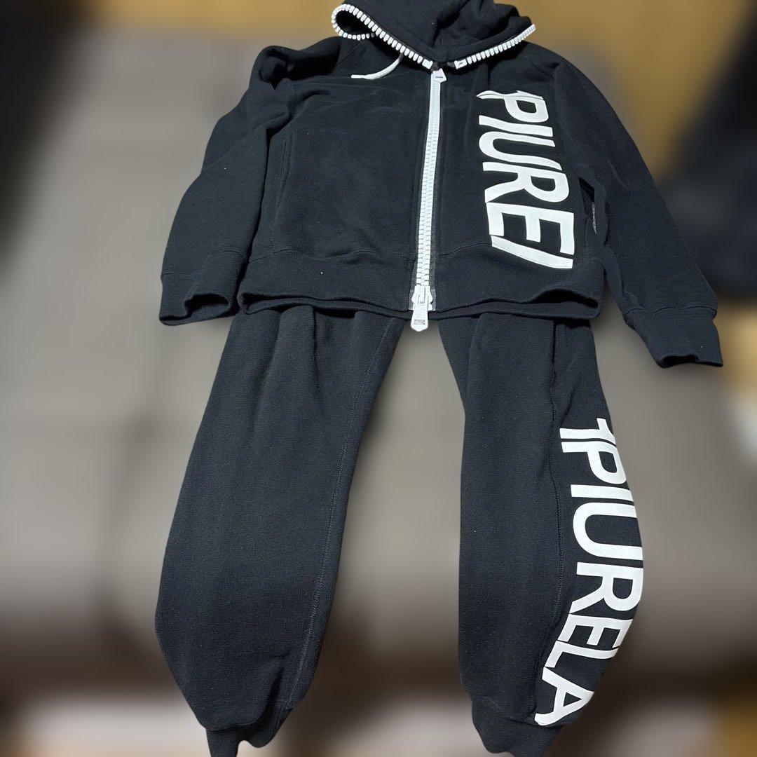 1PIU1UGUAALE3 セットアップ　パーカーセット アップ　ブラックXL