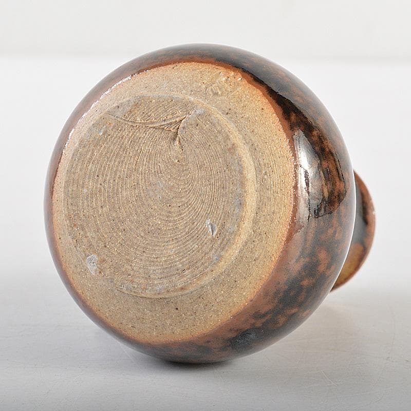 茶道具　膳所焼　陽炎園造　淡海ぜぜ　茶入　共箱　V　R6088