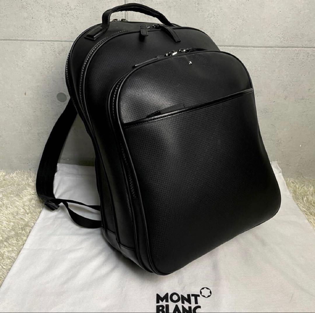 [早い者勝ち、激レア] 明日戻しますMONTBLANCイタリア製オールレザー 黒