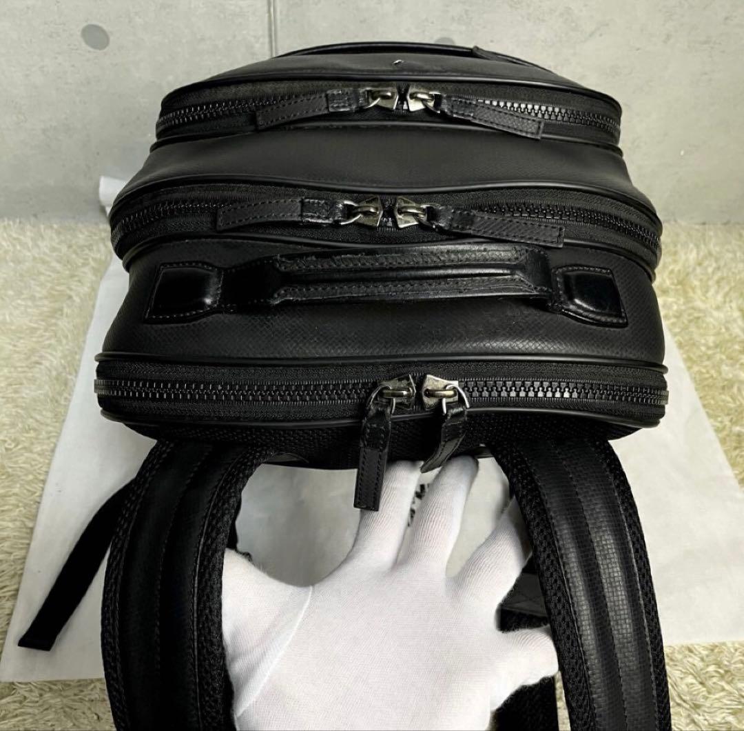 [早い者勝ち、激レア] 明日戻しますMONTBLANCイタリア製オールレザー 黒