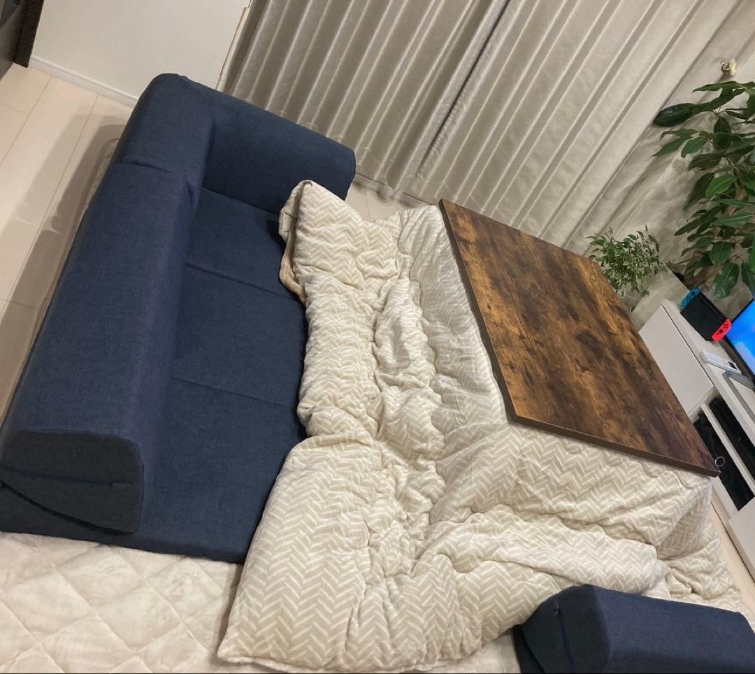 本体と布団類セット！ニトリ　ヴィンテージこたつ　ブラウン　105×70