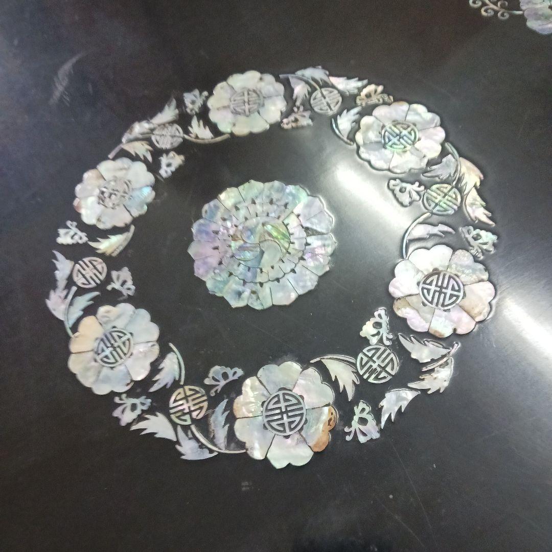 KS5　朝鮮美術　螺鈿　鳳凰紋　長方形　座卓　テーブル　Y