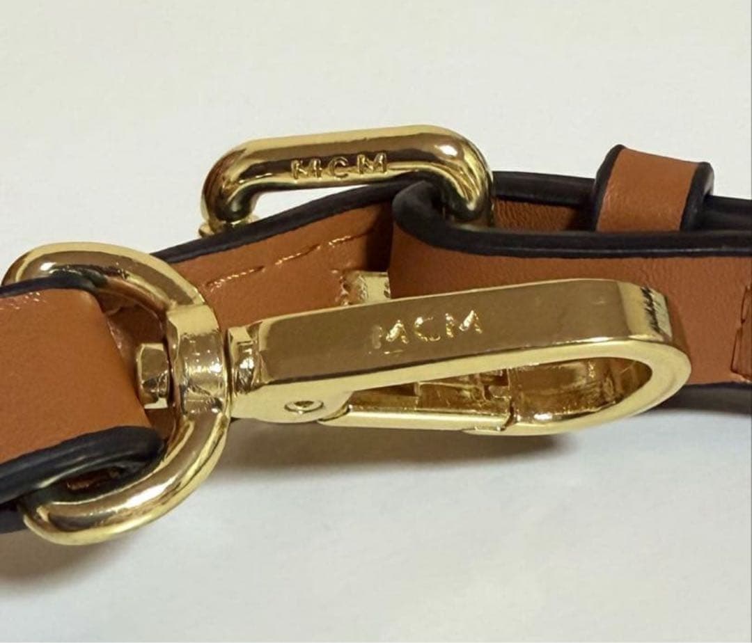 モノグラム　レザーハンドバッグ　キャラメルブラウン　ドッグチャーム付き　希少レア