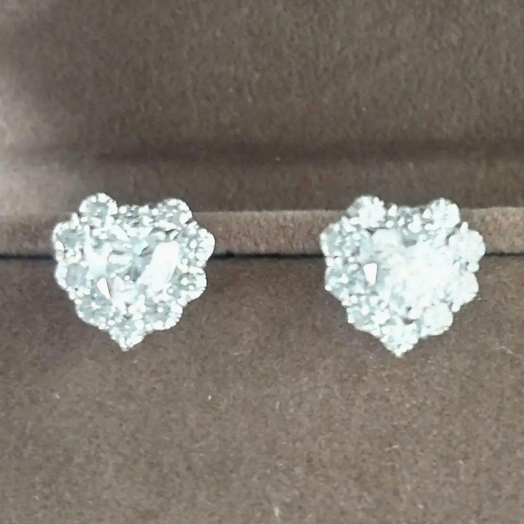 Marry　天然ダイヤモンド　ハートシェイプ　ピアス　pt900