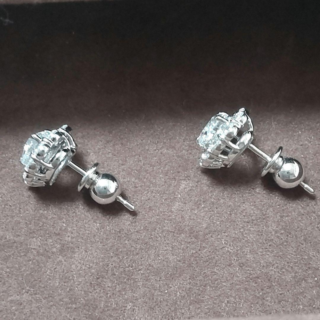 Marry　天然ダイヤモンド　ハートシェイプ　ピアス　pt900