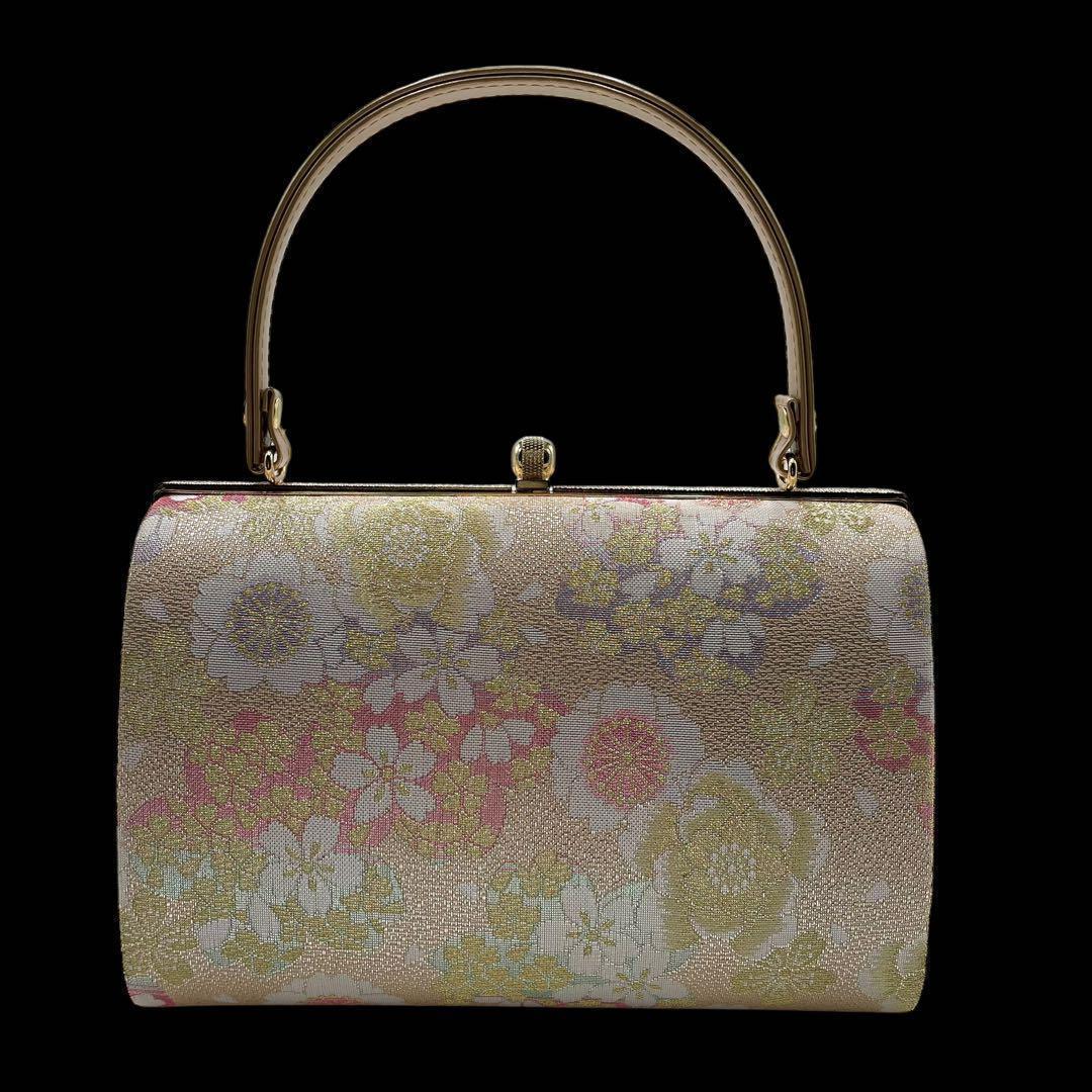美品✨バッグ草履セット✨ゴールド　桜文様　和装着物用✨フォーマル　成人式