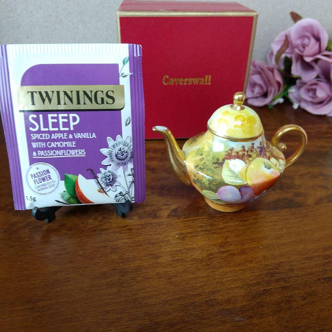 英国 Caverswall 手描きミニチュアティーポット