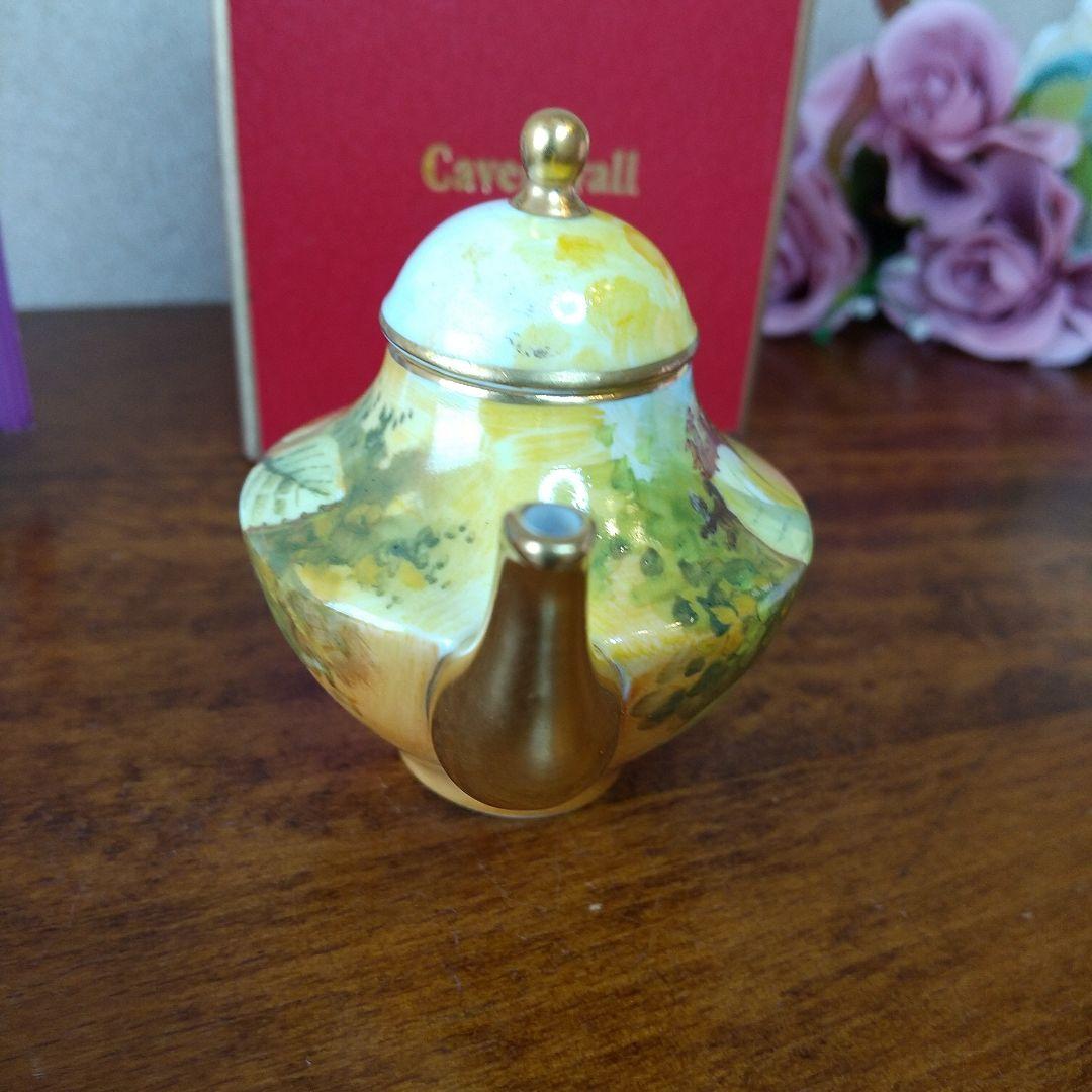 英国 Caverswall 手描きミニチュアティーポット