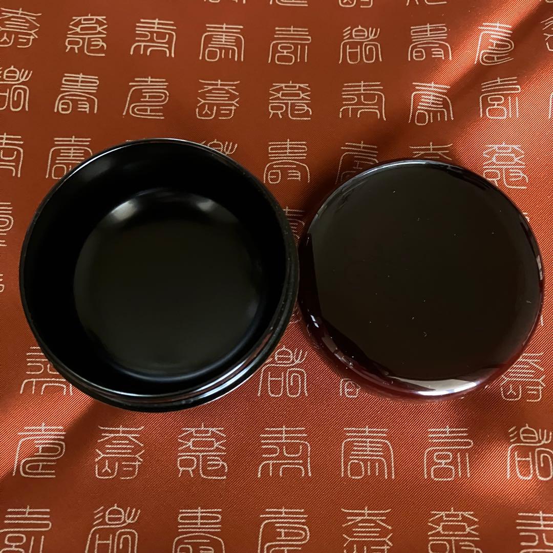 茶道具　溜塗桐唐草蒔絵 平棗 能作　共箱