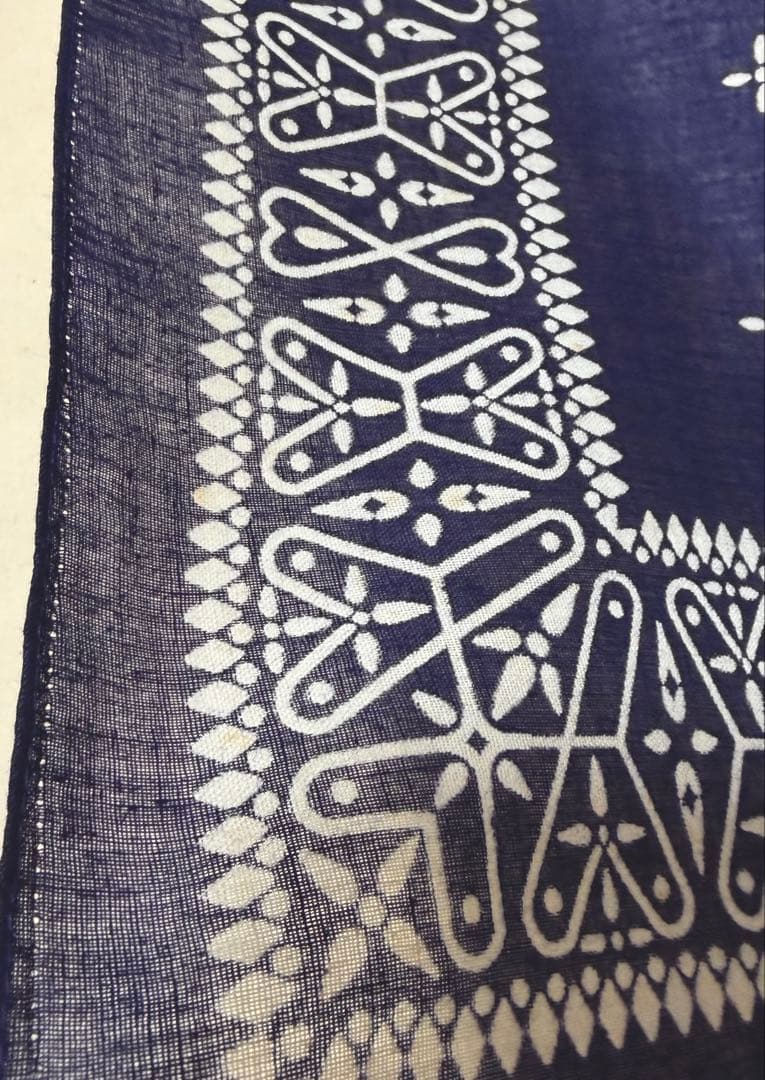 クロス柄 オリジナル ネイビー 紺 RN14193 ビンテージバンダナ 1606