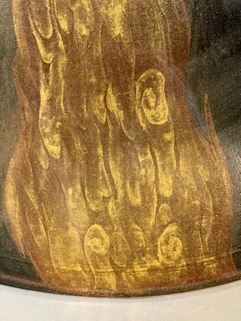 九谷焼　谷敷正人作　陶額雪月花『花』飾絵皿　飾皿　陶板画　額装