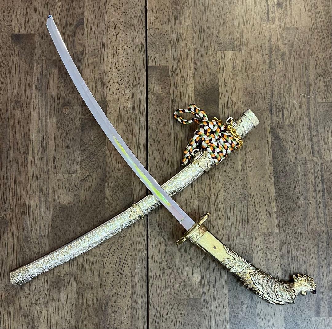 【アンティーク】鳥頸太刀拵 衛府太刀拵 細太刀拵 模造刀 太刀 日本刀 レトロ