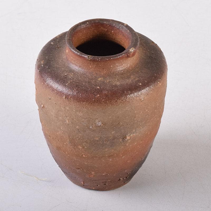 茶道具　備前焼　小西陶古作　茶入　仕覆付　共箱　V　7998