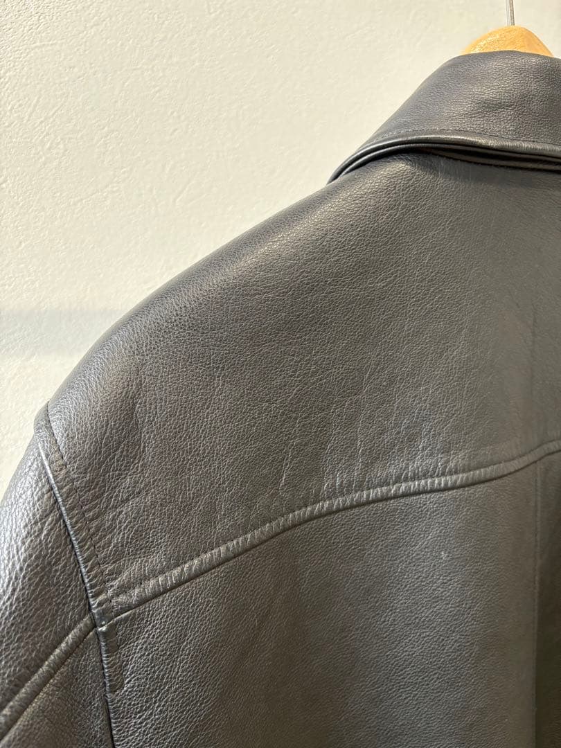 90s OLD GAP LEATHER BLOUSON JACKET S 中綿