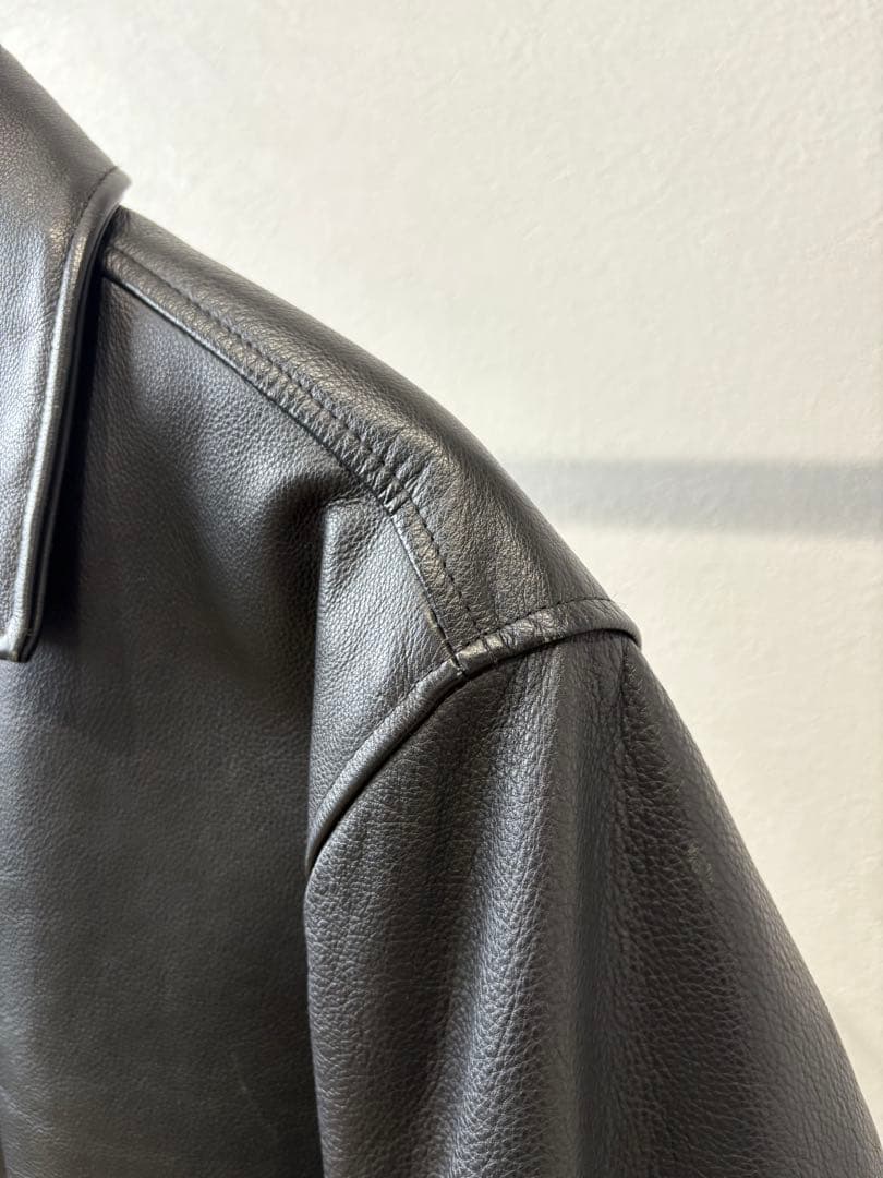 90s OLD GAP LEATHER BLOUSON JACKET S 中綿