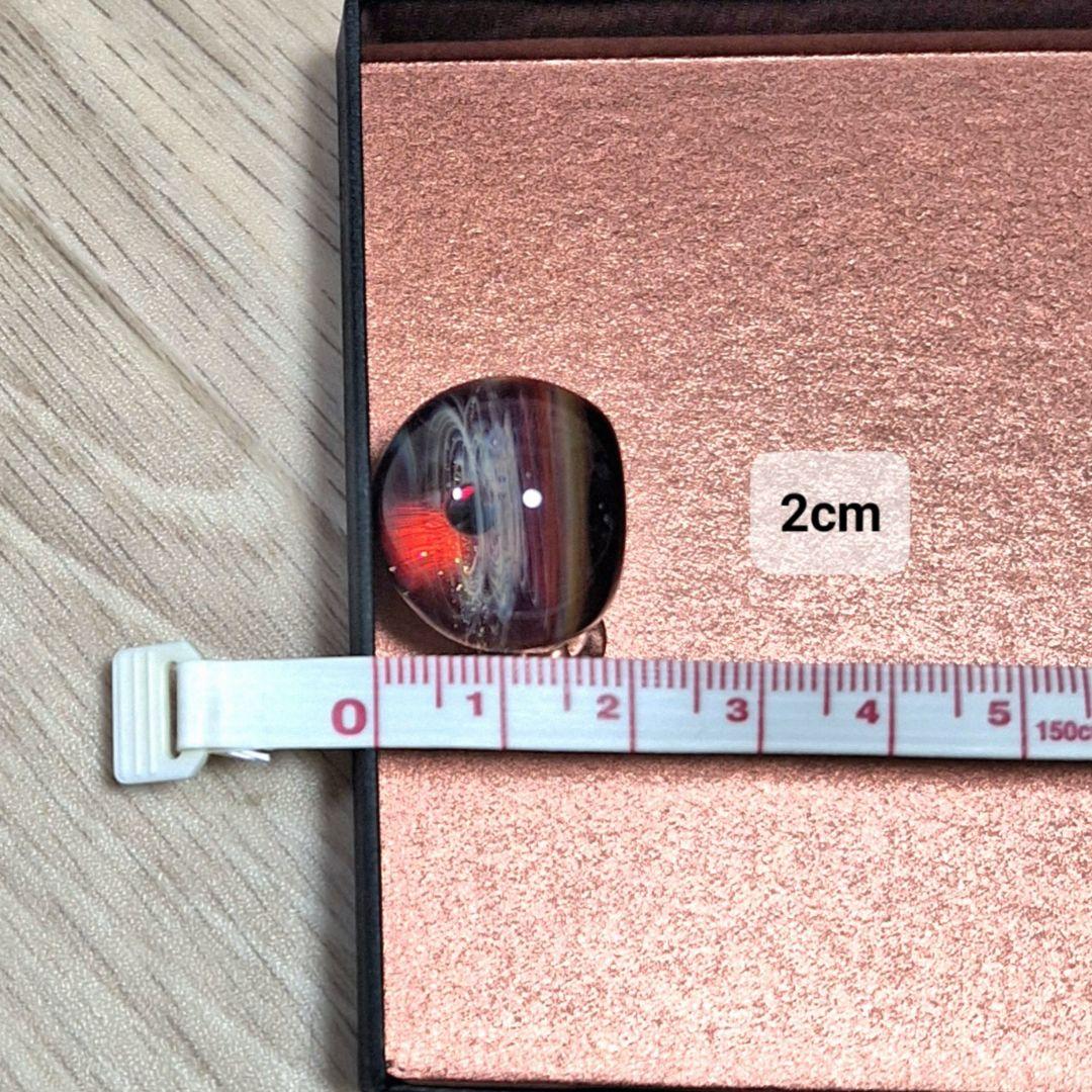 宇宙ガラス +a ブラックオパール 赤