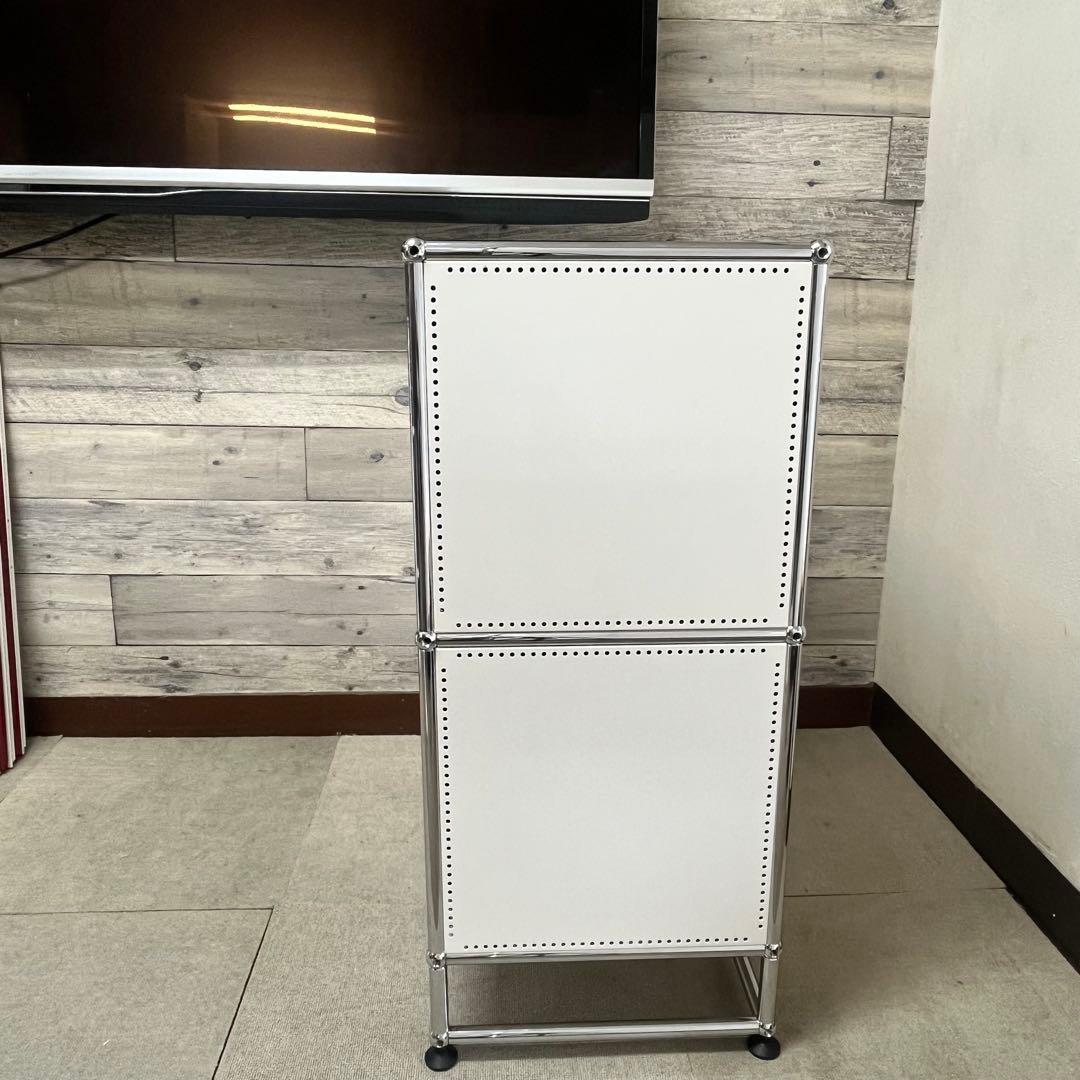 ★カルピス ★USMハラー １列３段 鍵付キャビDD/DD 色：白