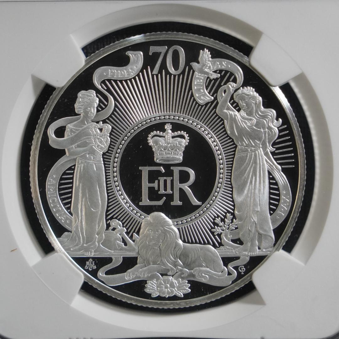2022 プラチナジュビリー 銀貨 NGC 最高鑑定 エリザベス セントヘレナ