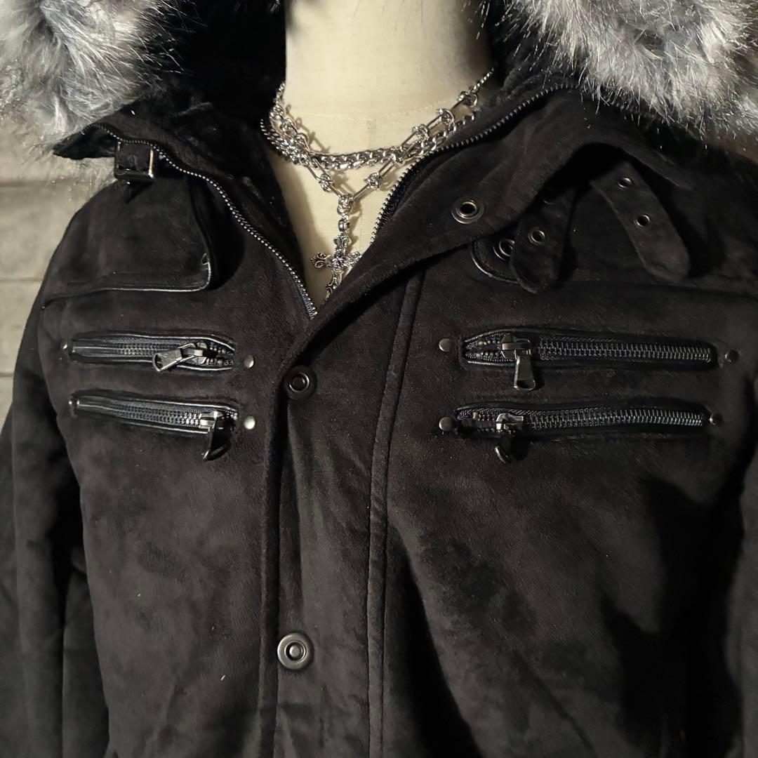 ダークコア　ギミック　平成　お兄系　ジャケット　モッズコート　グランジ　ファー