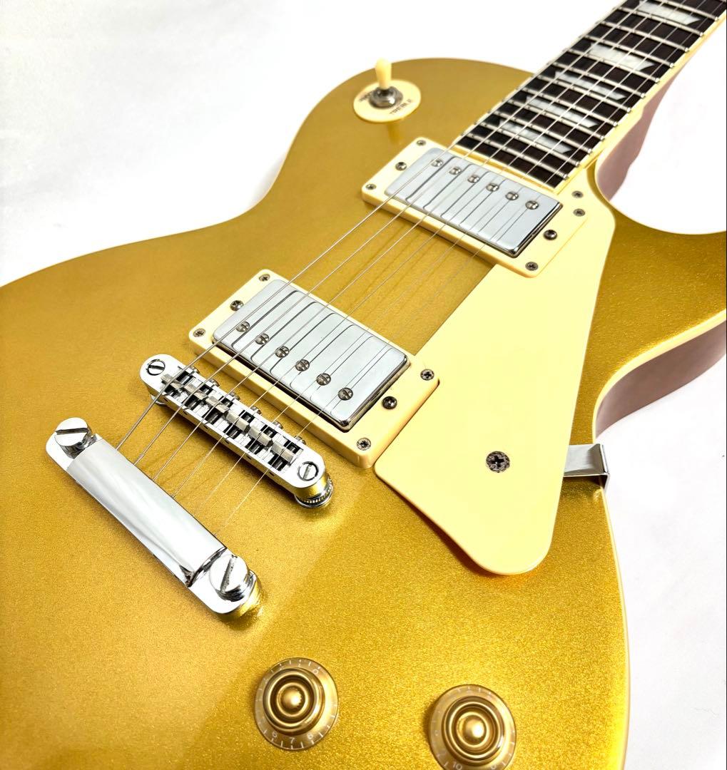 【新品弦張替済】Blitz レスポール Leopard ゴールドトップ