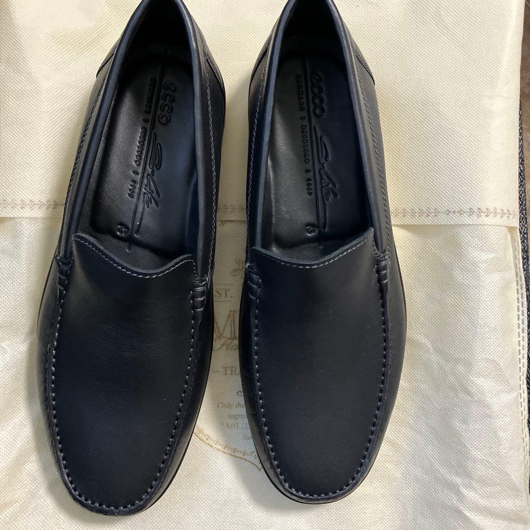 最終価格♡ECCO ブラックレザー ローファー スリッポンビジネスシューズ