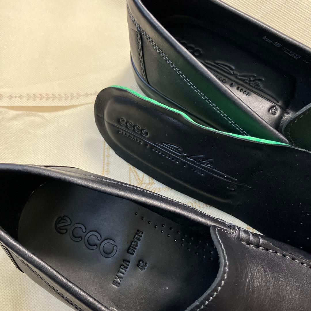 最終価格♡ECCO ブラックレザー ローファー スリッポンビジネスシューズ