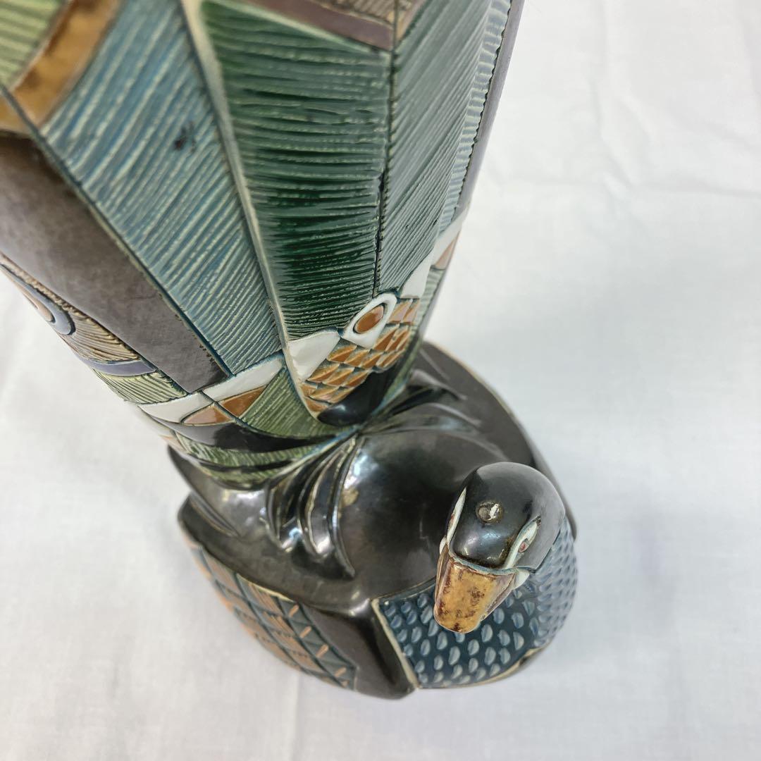アーテサニアリンコナダ 孔雀 クジャク 装飾花瓶 オブジェ 置物 アールデコ